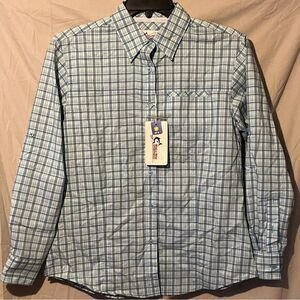 World‎ Wide Sportsman Ladies Med Long Sleeve Button Up New With Tags